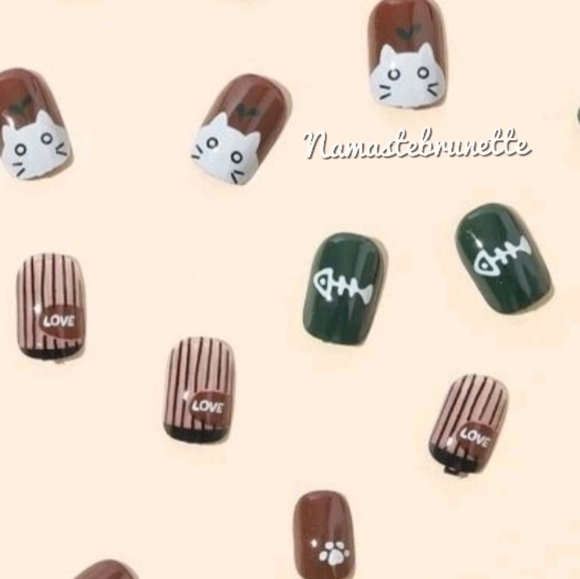 2/$16 Kitty Cat Press On Nails - Picture 4 of 15